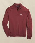 The front view of the Southern Tide Texas A&M Aggies Cruiser Quarter Zip by Southern Tide - Heather Chianti